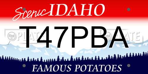 T47PBA Idaho License Plate