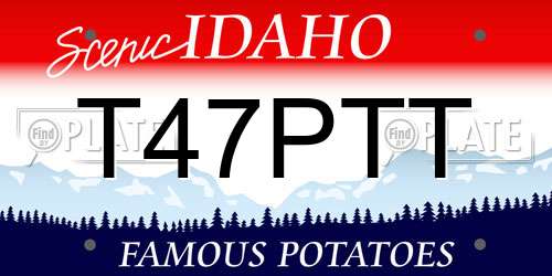 T47PTT Idaho License Plate