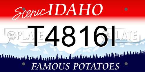 T4816I Idaho License Plate