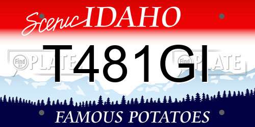 T481GI Idaho License Plate