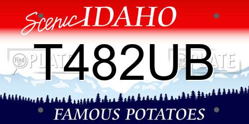 T482UB Idaho License Plate