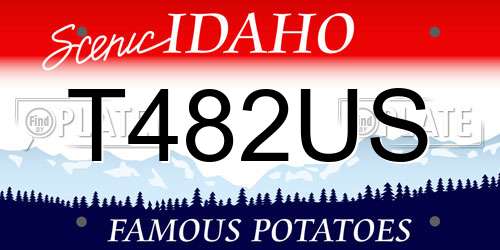 T482US Idaho License Plate