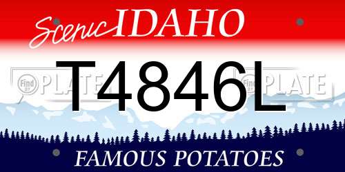 T4846L Idaho License Plate