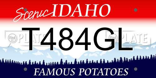 T484GL Idaho License Plate