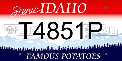 T4851P Idaho License Plate