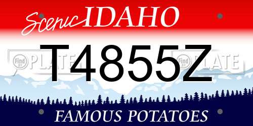 T4855Z Idaho License Plate