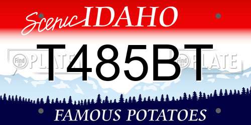 T485BT Idaho License Plate