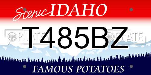 T485BZ Idaho License Plate
