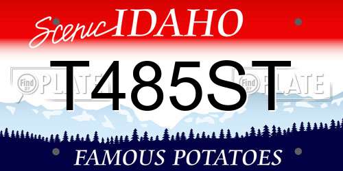 T485ST Idaho License Plate