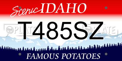 T485SZ Idaho License Plate