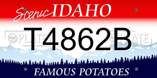 T4862B Idaho License Plate