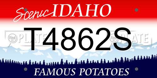 T4862S Idaho License Plate