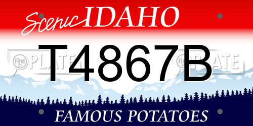 T4867B Idaho License Plate