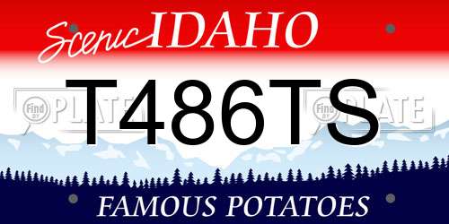 T486TS Idaho License Plate