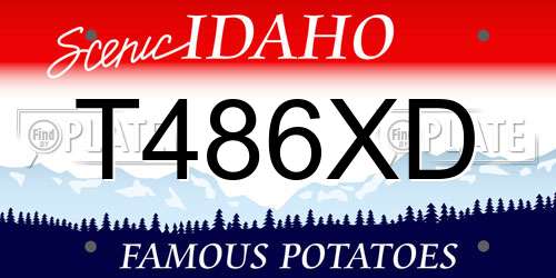 T486XD Idaho License Plate
