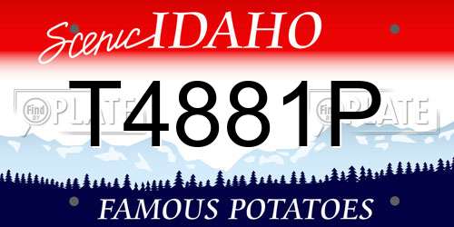 T4881P Idaho License Plate