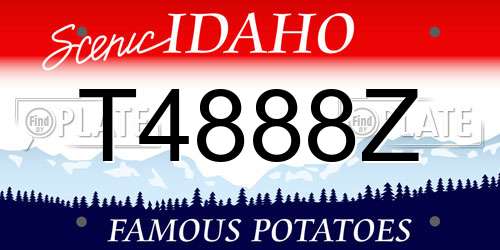 T4888Z Idaho License Plate
