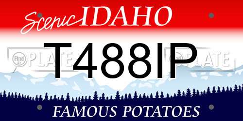 T488IP Idaho License Plate