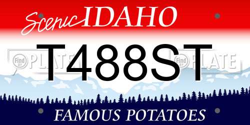 T488ST Idaho License Plate