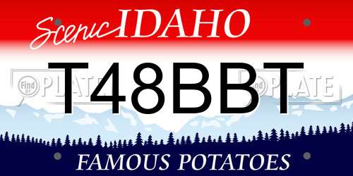 T48BBT Idaho License Plate