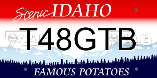 T48GTB Idaho License Plate