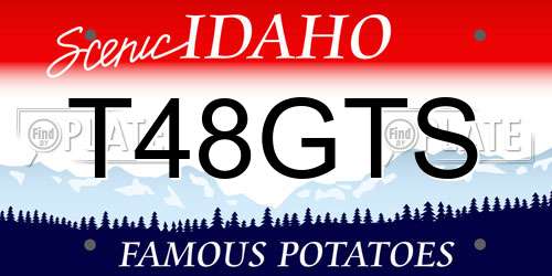 T48GTS Idaho License Plate