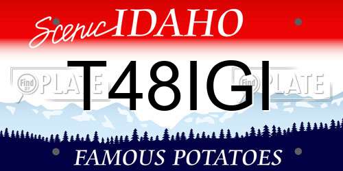 T48IGI Idaho License Plate