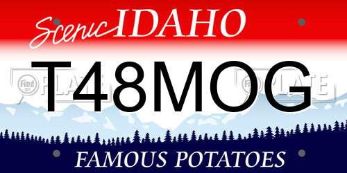 T48MOG Idaho License Plate