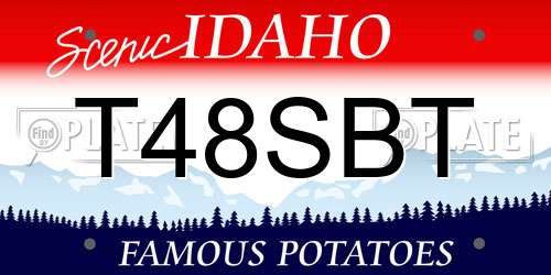 T48SBT Idaho License Plate