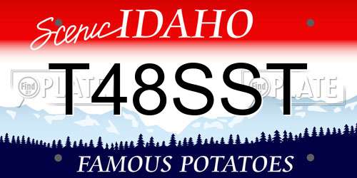 T48SST Idaho License Plate