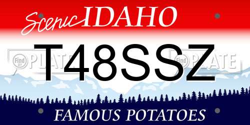 T48SSZ Idaho License Plate