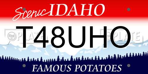 T48UHO Idaho License Plate