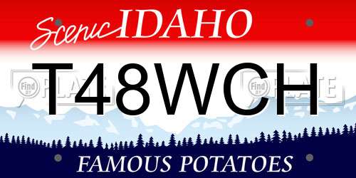 T48WCH Idaho License Plate