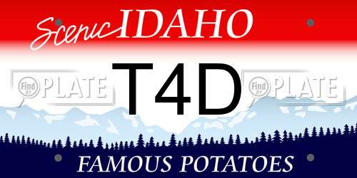 T4D Idaho License Plate