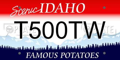 T500TW Idaho License Plate