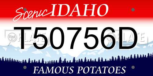 T50756D Idaho License Plate