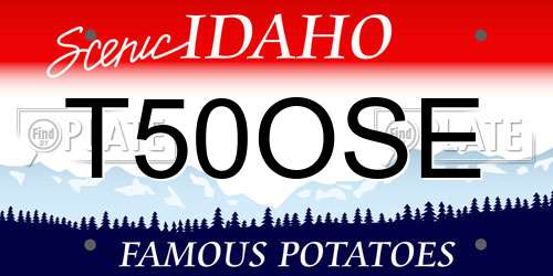 T50OSE Idaho License Plate