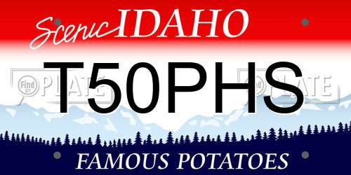T50PHS Idaho License Plate