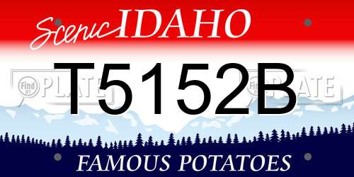 T5152B Idaho License Plate