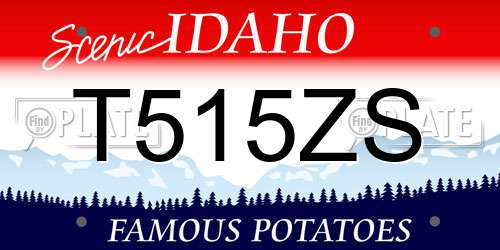 T515ZS Idaho License Plate