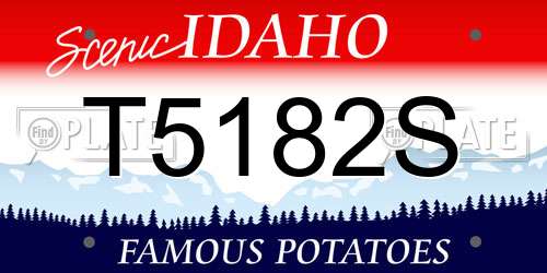 T5182S Idaho License Plate