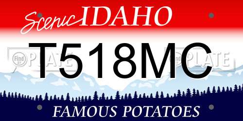 T518MC Idaho License Plate