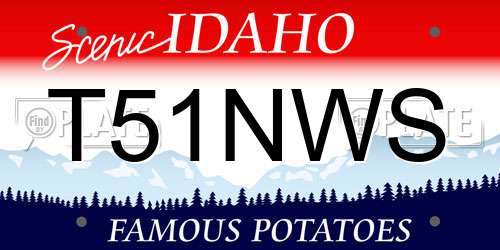 T51NWS Idaho License Plate