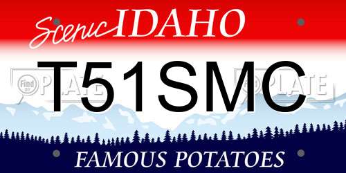 T51SMC Idaho License Plate