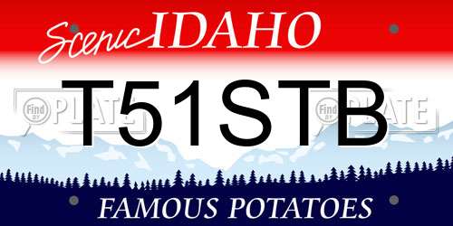 T51STB Idaho License Plate