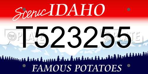 T523255 Idaho License Plate