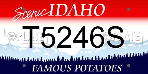 T5246S Idaho License Plate