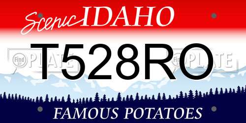 T528RO Idaho License Plate