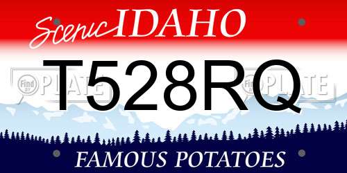T528RQ Idaho License Plate
