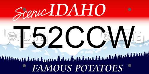 T52CCW Idaho License Plate